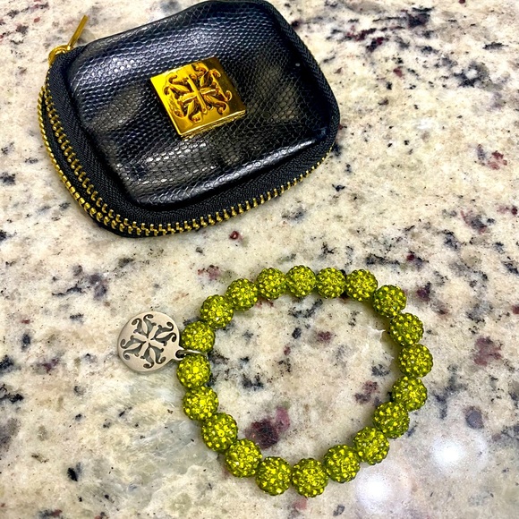 Lime Green Rustic Cuff Bracelet - Picture 1 of 2